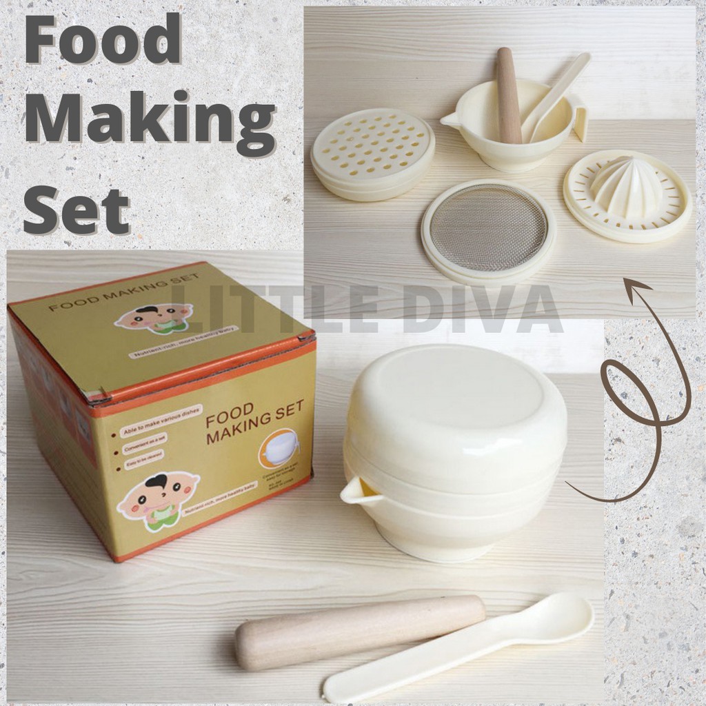 MPASI Maker Mangkok Tempat Pembuat Makanan Bayi MP Asi Food Making Set chn