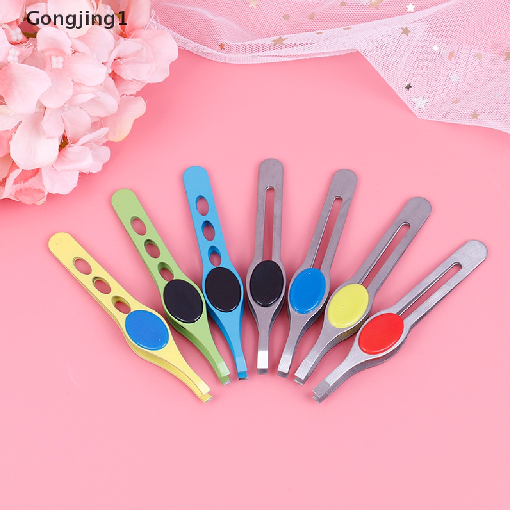 Gongjing1 Klip Pencabut Alis Bahan Stainless Steel