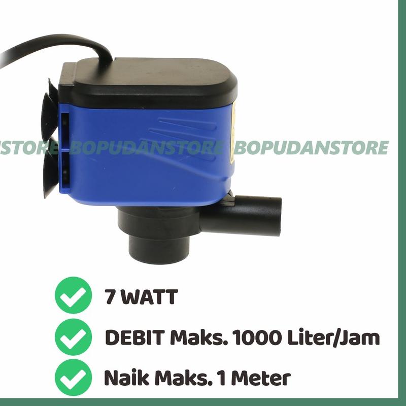 Water Pump Pompa Air Celup Power Head Aquarium Akuarium AQUAMAN WP 1200 7 Watt 1000 Liter