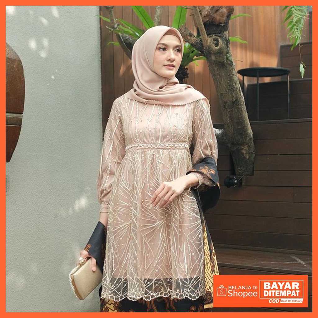 Kebaya Brukat Kebaya Kurung Brukat Kebaya Tunik Brukat Kebaya Modern Kebaya Wisuda Termurah Atasan Kebaya Murah-T,yasmin Mocca