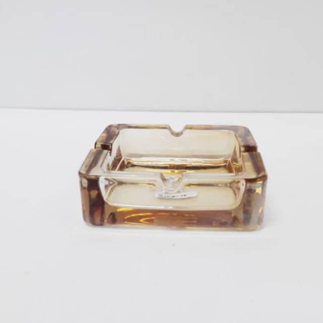 Asbak kaca motif emas / luxury asthray gold design / asbak unik / asbak cantik / asbak kaca motif