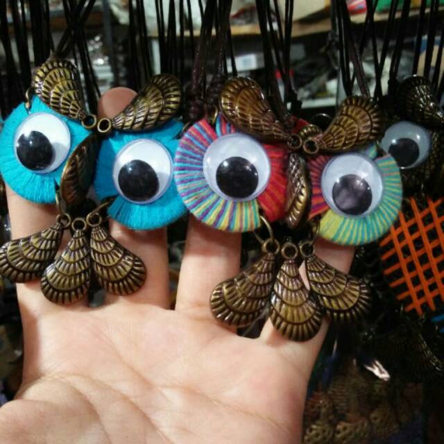 (BISA COD) Kalung Etnik Burung Hantu Owl Warna Pelangi - Aksesoris Fashion Wanita Dan Remaja