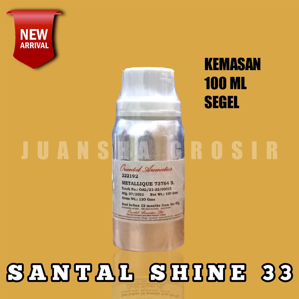 BIBIT PARFUM MURNI || SANTAL SHINE || LE LABO SANTAL 33 || ORIENTAL AROMATICS || 100Ml SEGEL