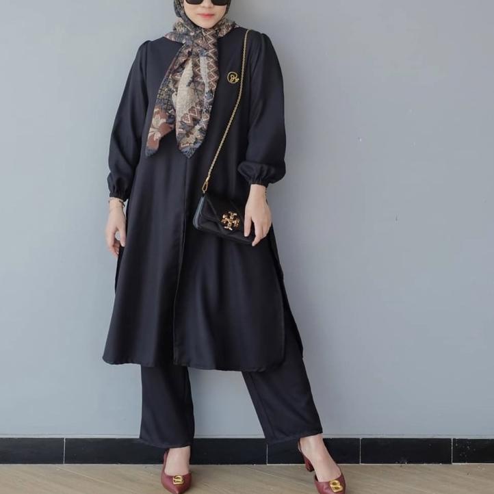 Paling Diminati.. DYN - Basic Jesica Set Part 2 - One Set Tunik & Celana - Busui Friendly