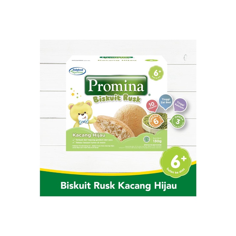 Promina Biscuit Rusk Camilan Bayi 6-24 Bulan 130Gram Biskuit Bayi