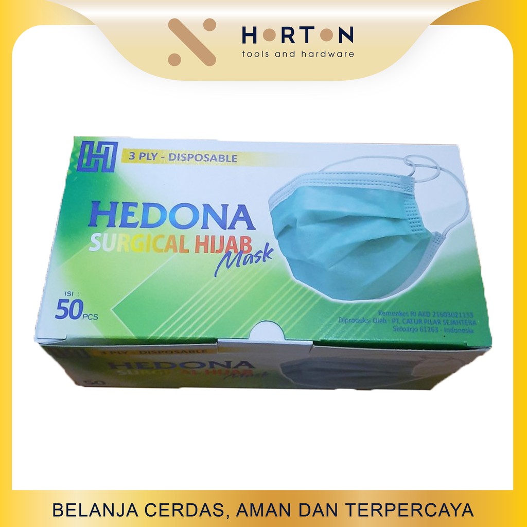 HEDONA Masker Medis Hijab / Masker Medis Headloop