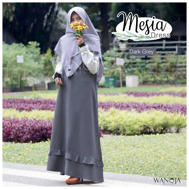 Mesia dress by wanoja/wanoja hijab/gamis wanoja/dress wanoja/gamis katun supernova/gamis syar'i