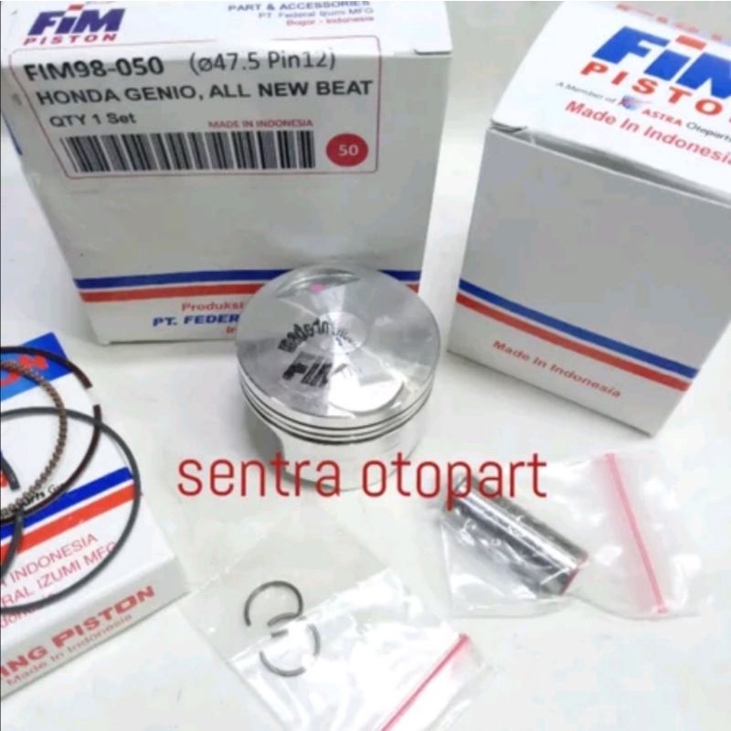 Piston seher kit beat led 2020 scoopy 2021 genio oversize 50 fim