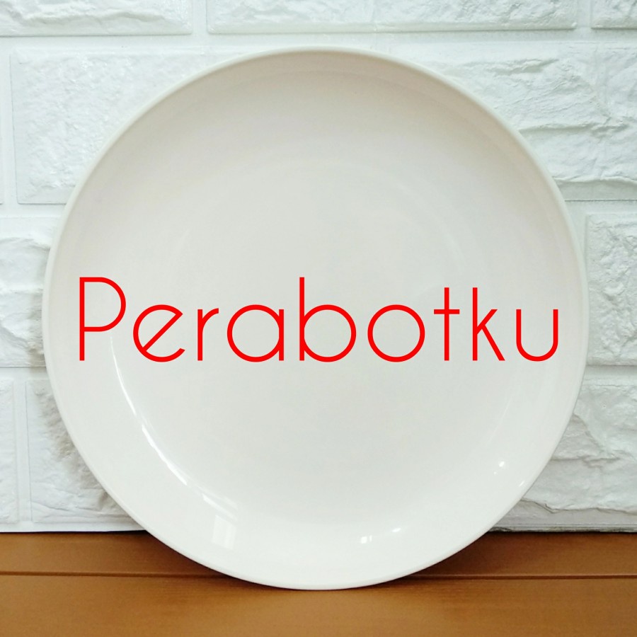Piring Bulat M Putih Tulang - Ivory PR-205-P Hoyaplast / Piring Makan Plastik Ceper