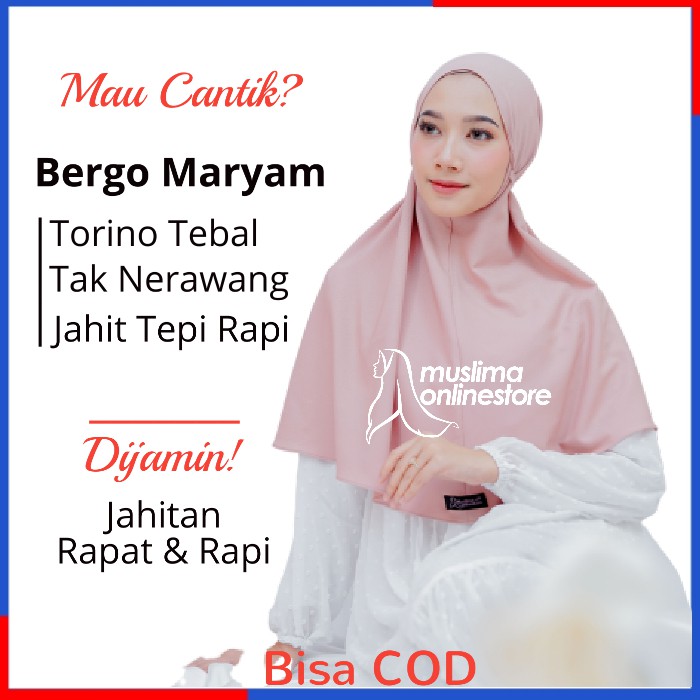  BERGO  MARYAM  TALI PASHMINA INSTAN PASTAN DAILY HIJAB 