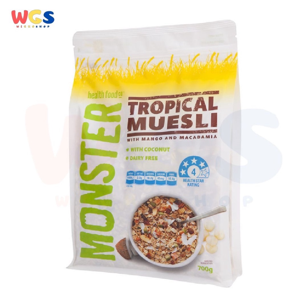 

Monster Health Food Co Tropical Muesli With Mango & Macadamia 700g
