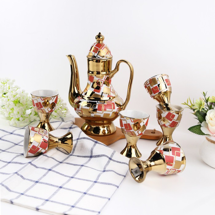 Tea Set Keramik Capodimonte isi 8 pcs SL2122
