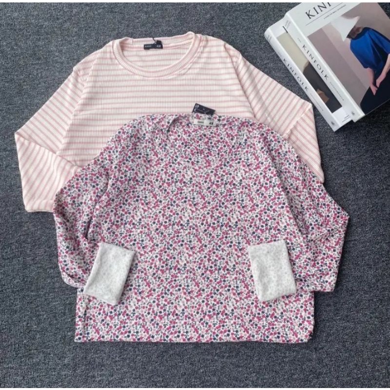 LONGSLEVE STRIPE MOTIF LENGAN PANJANG/KAOS LENGAN PANJANG HNM/UNIQLO