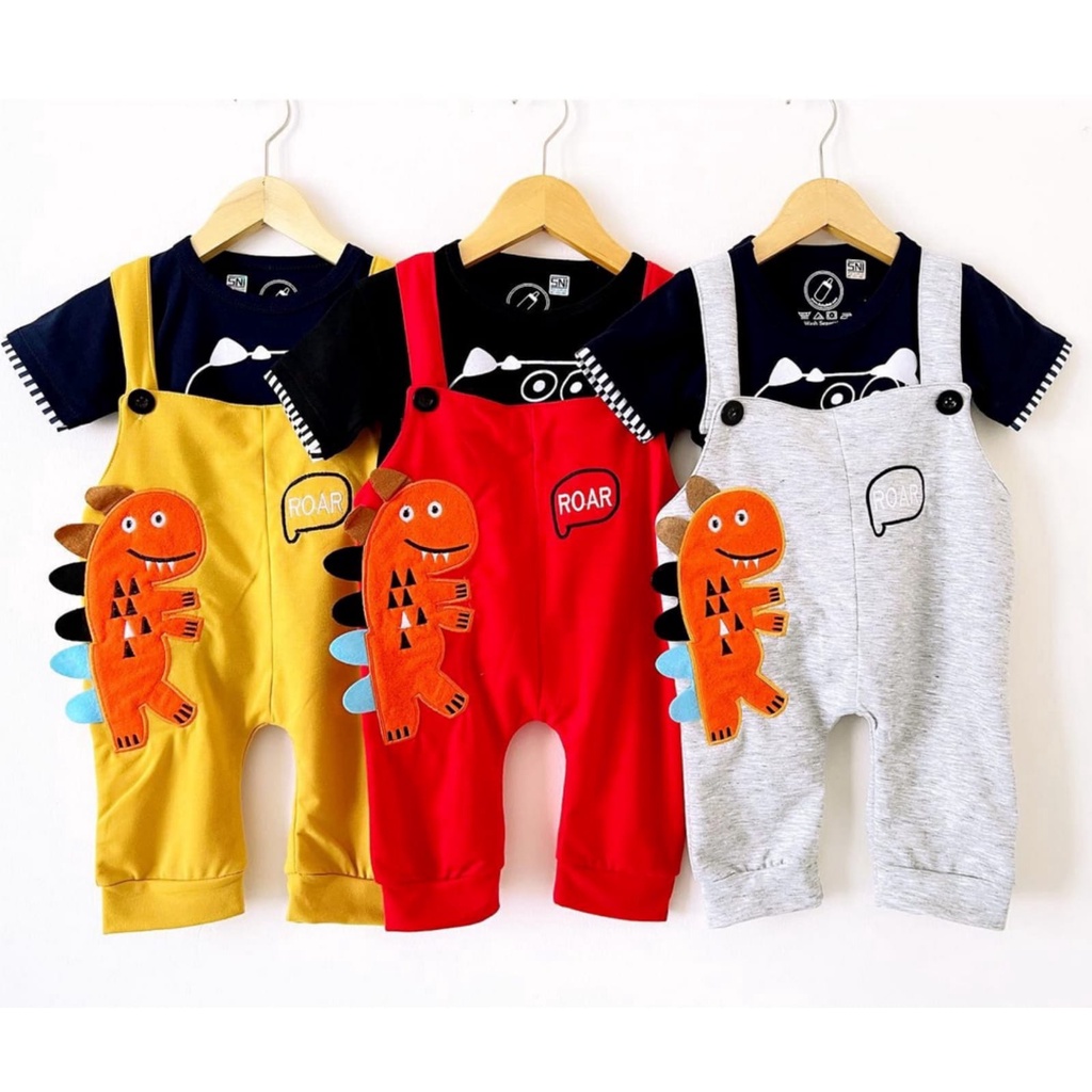 BARU! LIK005 - 2in1 Overall fashion Lion Singa bayi cowok laki-laki baju kodok Pergi Jalan Casual