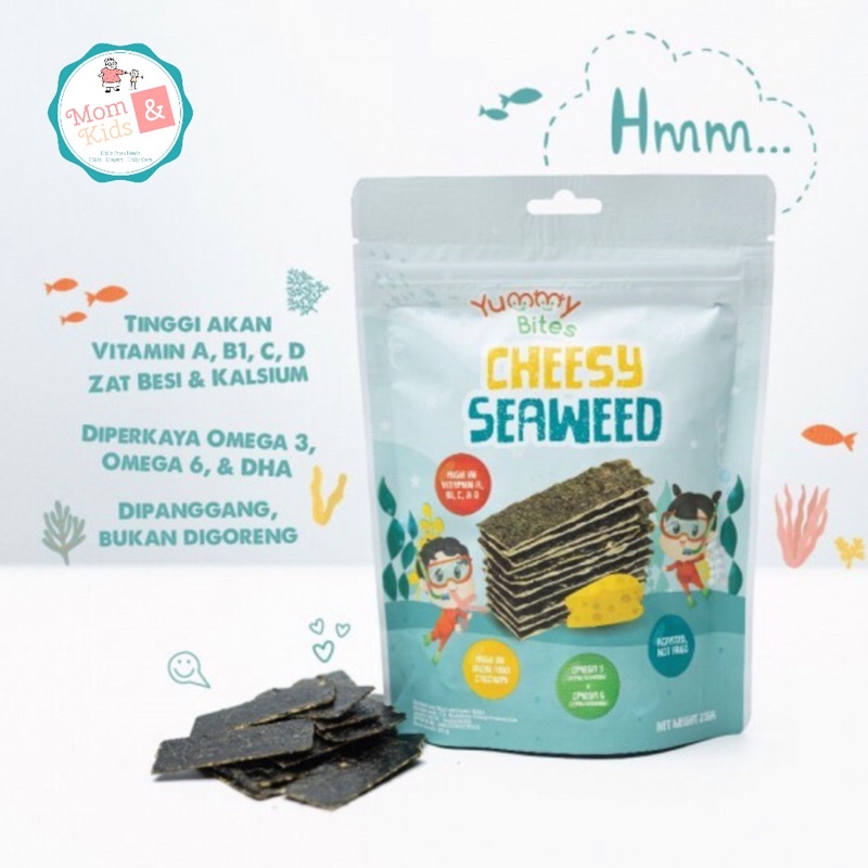 Yummy Bites Cheesy Seaweed 20gr Rumput Laut Snack Sehat Anak