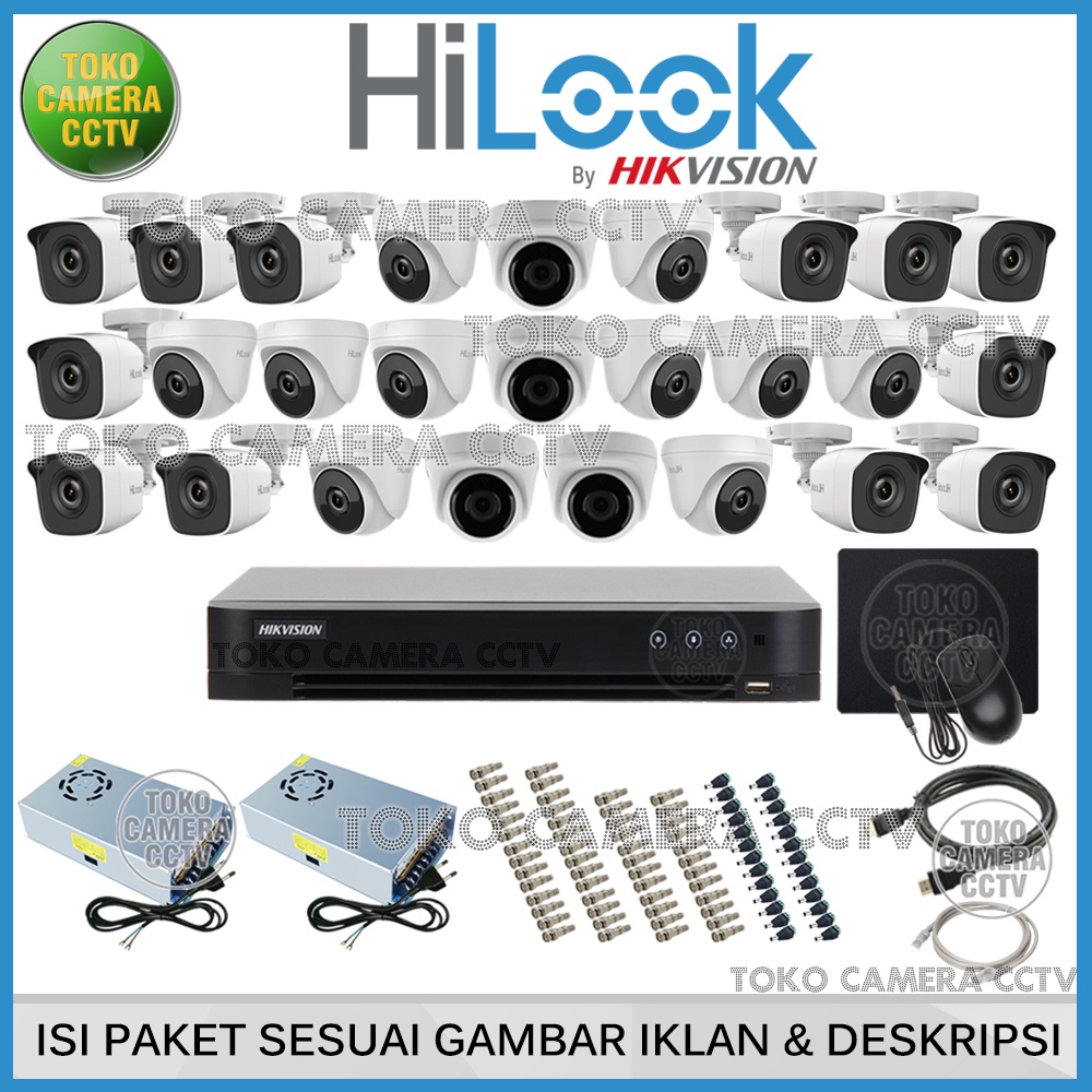 PAKET CCTV HILOOK 5MP 32 CHANNEL 26 KAMERA