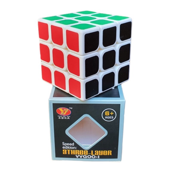 Mainan Kubus Puzzle Rubik 3x3 Base Putih