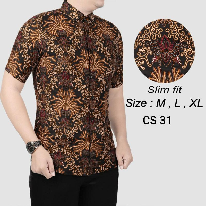 KEMEJA BATIK PRIA SLIM FIT COLINDION BEST SELLER CBS759