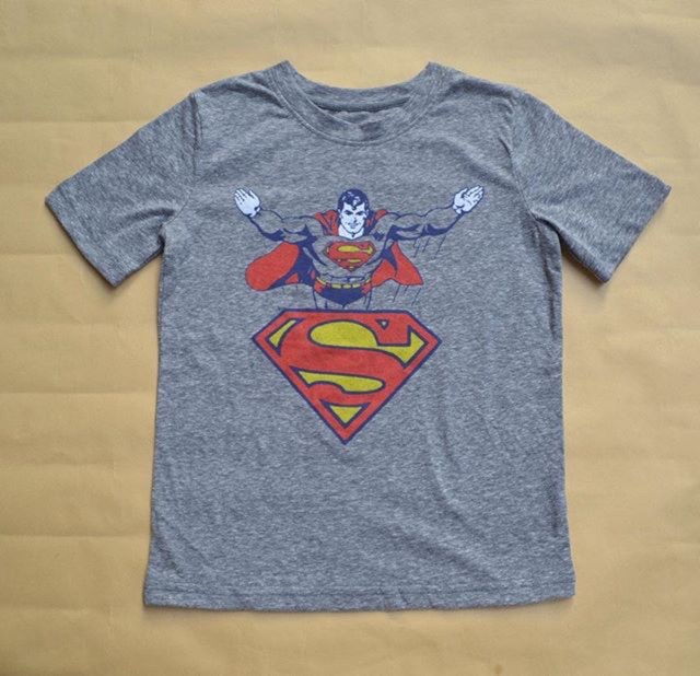 Kaos anak original jumping beans DC comic superman-grey