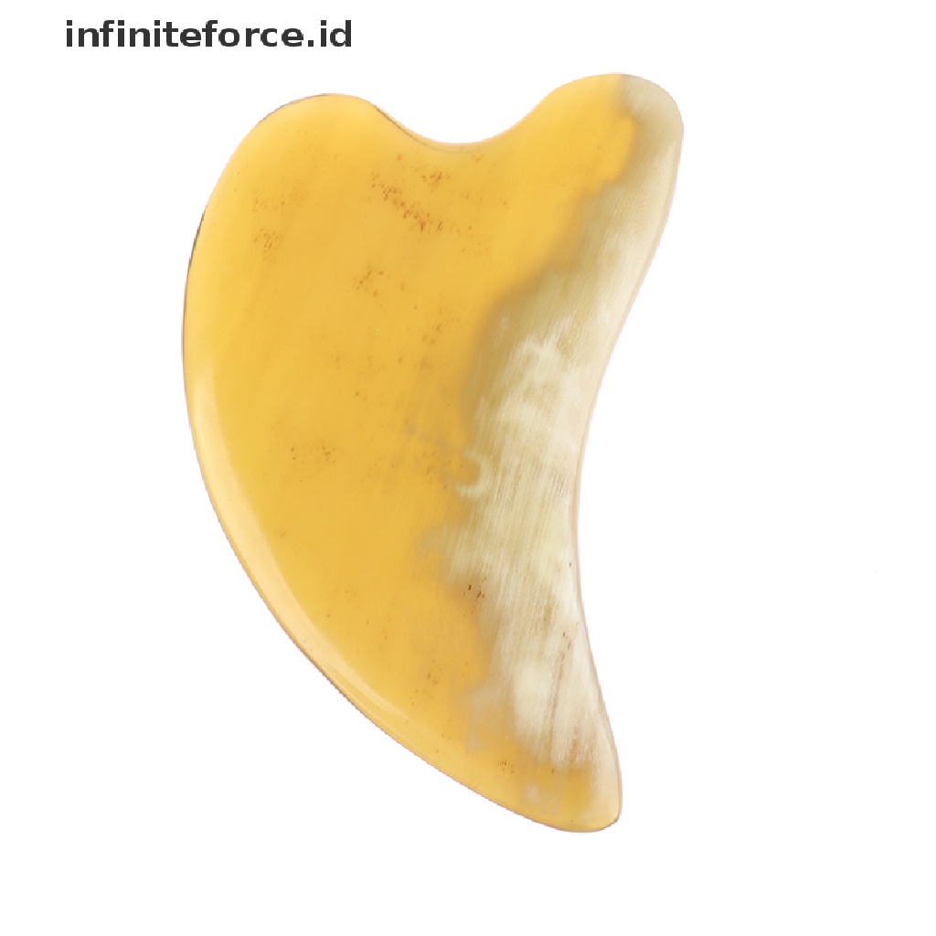 (infiniteforce.id) Alat Pijat Gua Sha Bahan Tanduk Kerbau Alami Untuk Wajah / Leher / Tubuh