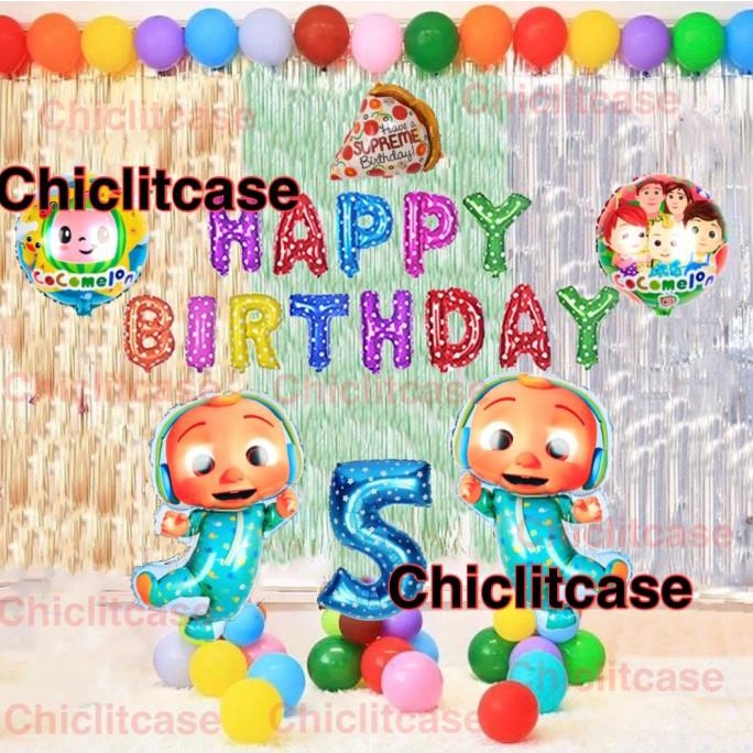 Balon Set Paket Ulang Tahun Coco Melon Cocomelon Birthday Dekorasi