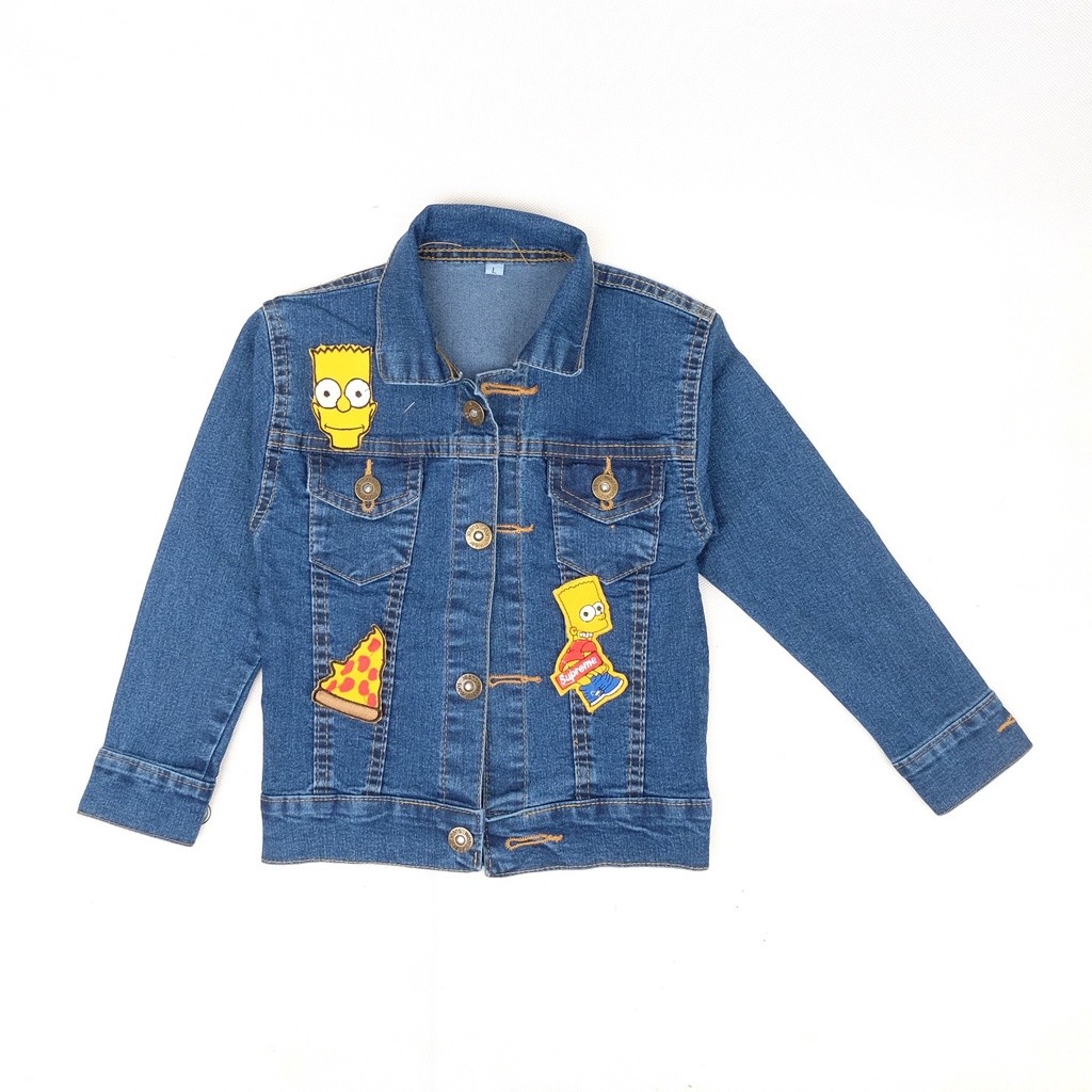 ORIGINAL JAKET JEANS ANAK LAKI LAKI PEREMPUAN SIMPSONS  SERIES  ORIGINAL REAL PICT