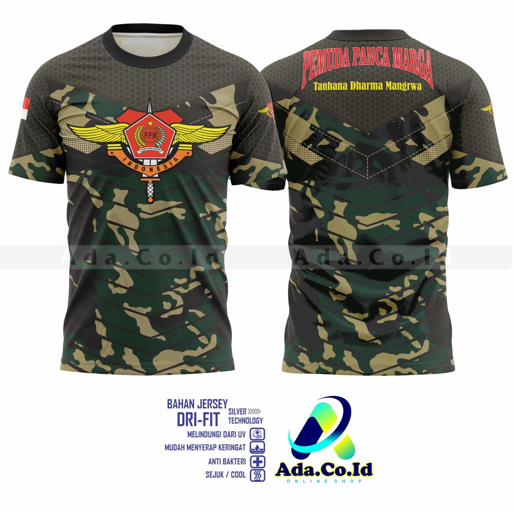 Kaos PPM Pemuda panca marga / Kaos jersey PPM Pemuda panca marga bahan dryfit Fullprint lengan pende