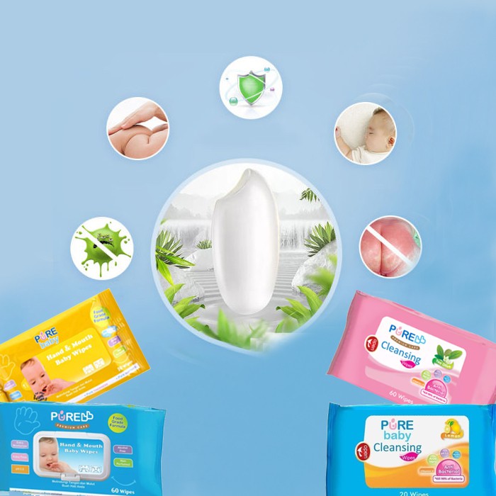 Pure BB Baby Wipes Hand and Mouth &amp; Baby Cleansing Tissue