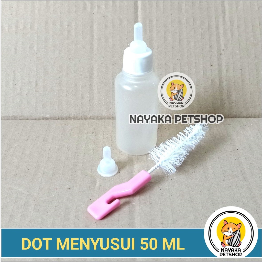 Dot Menyusui Kucing 50 ml Botol Susu Kitten Kelinci Anak Hewan