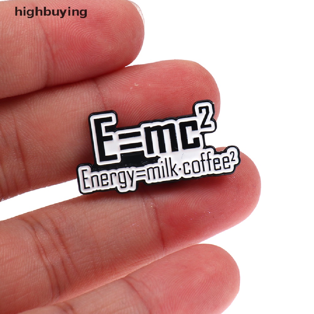 Hbid 1Pc Bros Pin Enamel Desain Science is Magic Warna Hitam Putih Untuk Aksesoris Taskerah Pakaian