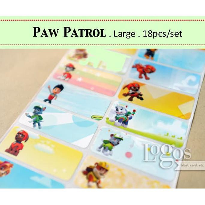 

Jual Paw Patrol Large. Stiker Label Nama Marshall Chase Rocky Ryder Everest Buru Order