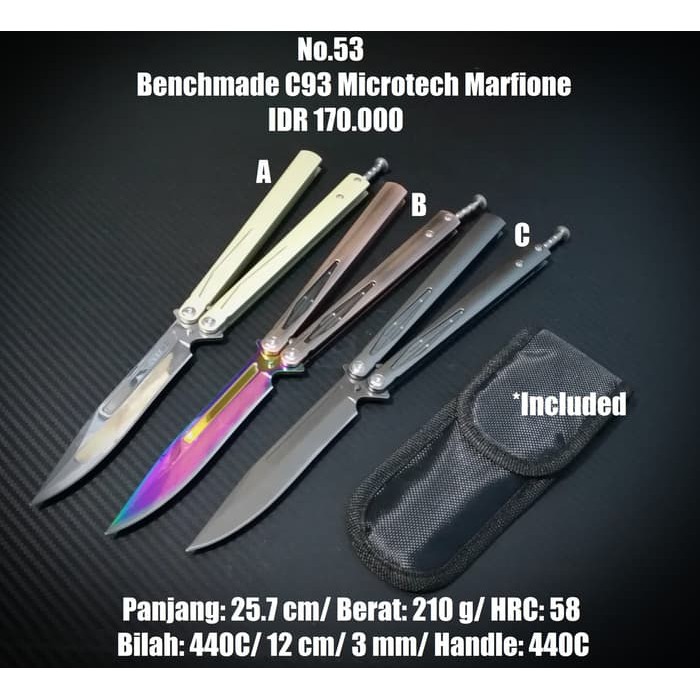 Pisau Balisong CSGO Tajam Benchmade x Marfione Epic Quality