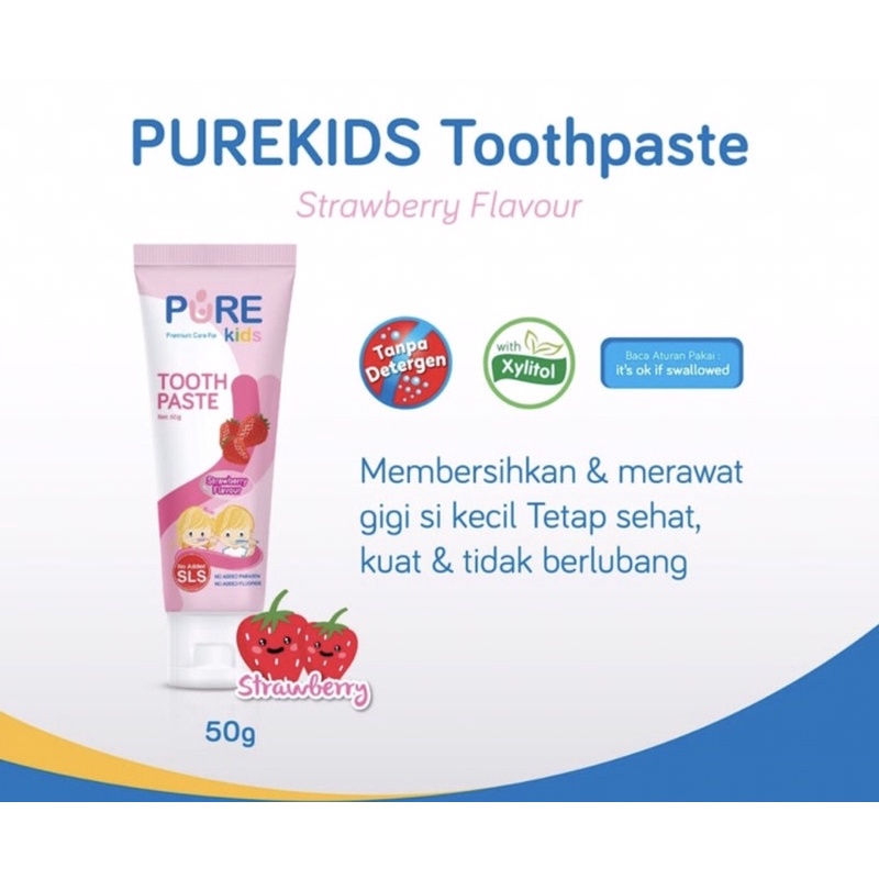 Pure kids toothpaste 50 gram ( pasta gigi khusus anak )