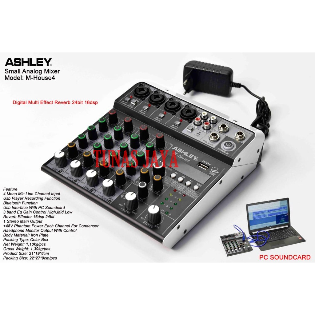 Mixer Audio ASHLEY Mhouse 4 Original Mhouse4 M house4 M house 4