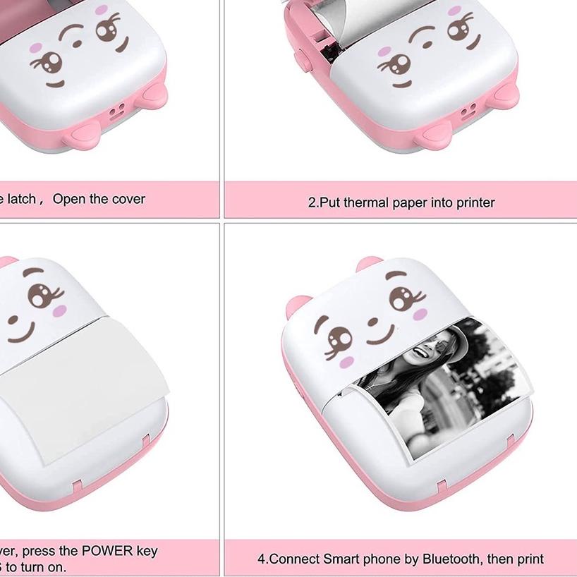 ✷ mini printer/printer bluetooth/printer thermal panda/ Label Memo Receipt Paper THERMAL/Peripage A8