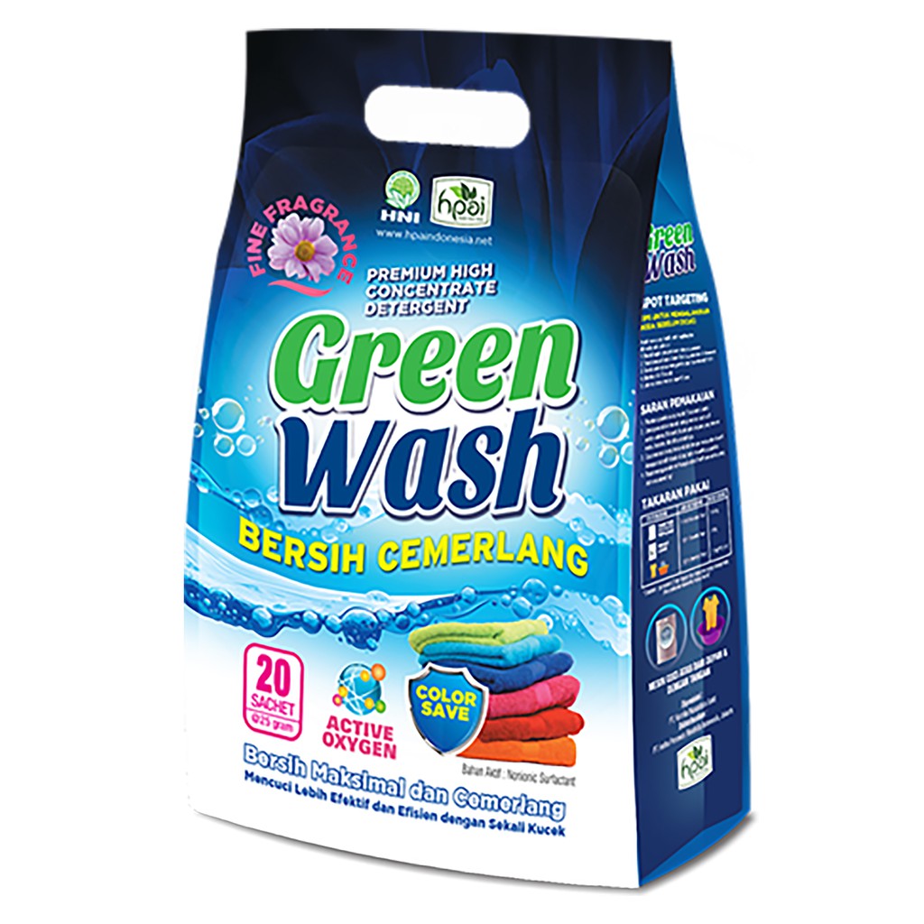 Green Wash Detergent  Sabun Cuci Konsentrat Tinggi