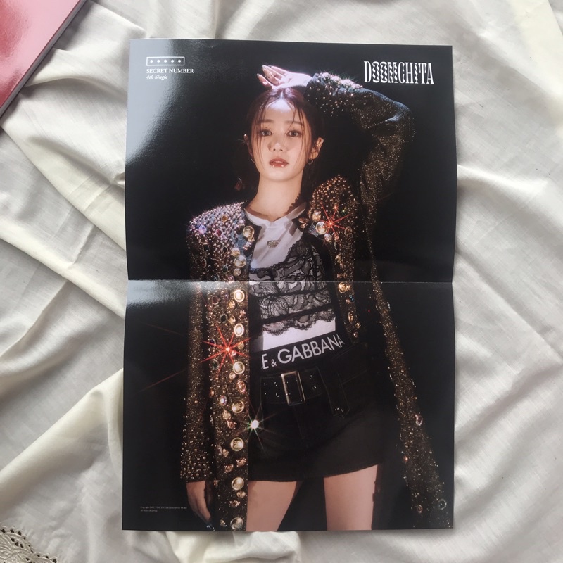 POSTER LEA SECRET NUMBER ALBUM DOOMCHITA FOLDED DILIPAT MEMBER PC PHOTOCARD OFFICIAL MINJI SOODAM JI