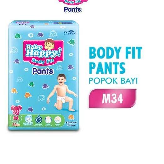 BEST SELLER Baby Happy S40 M34 L20 L30 XXL18 Popok Bayi Body Fit Pants Pampers Pempers Pempes Sekali Pakai