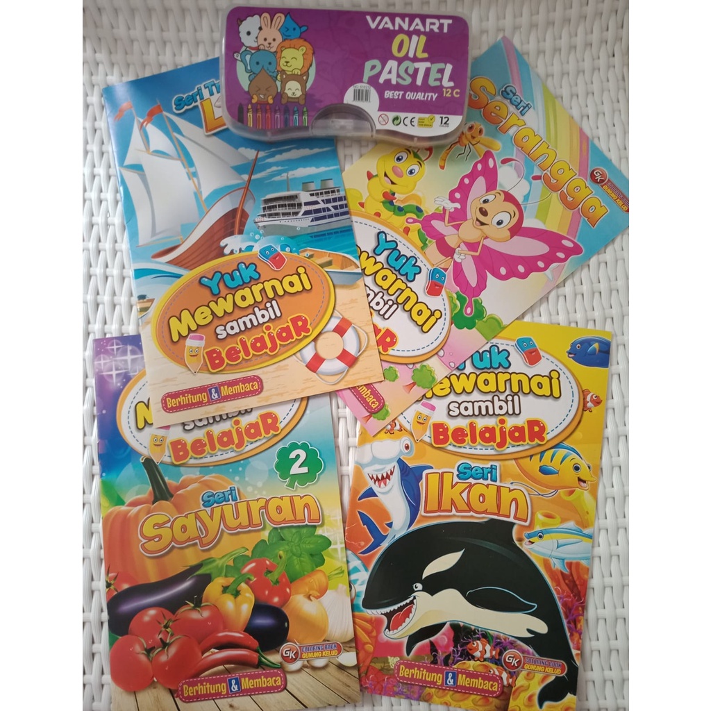 

(4 BUKU MEWARNA+1 CRAYON) PAKET MEWARNA IDEAL / PAKET MEWARNA MURAH