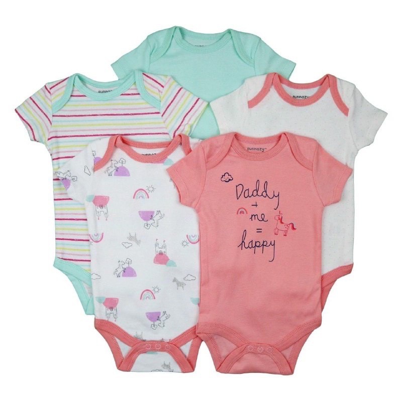 BABY K2 - BABY BODYSUIT ISI 5 PCS MOTIF B KODE 00033