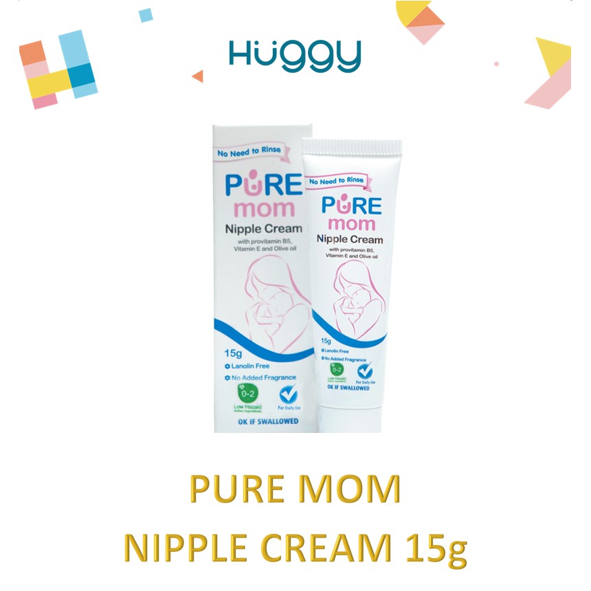 Pure Mom Nipple Cream 15g Krim Pelindung Puting Susu Ibu Menyusui