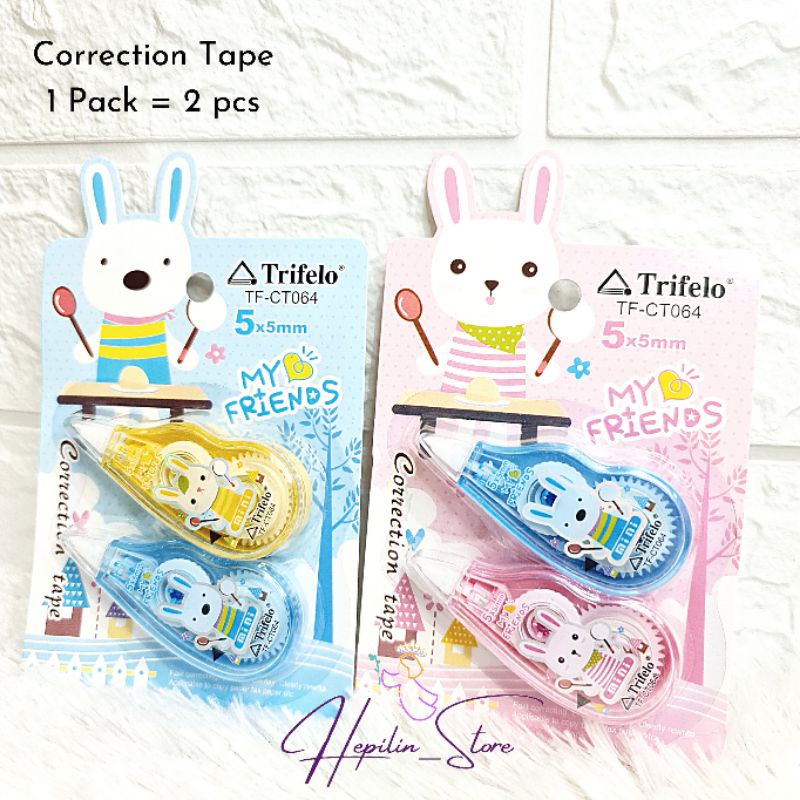 

Tip Ex Kertas Lucu / Correction Tape Rabbit Trifelo / Stipo Kertas / Tipe X Roll