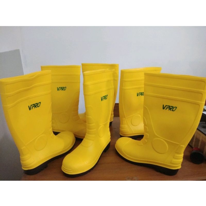 Sepatu Safety Boots Karet VPRO / Sepatu Safety Proyek Terlengkap