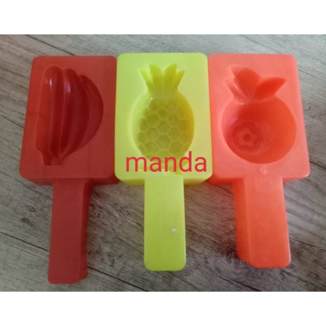 Cetakan kue tok kue ku  kue angku motif buah pisang nanas apel