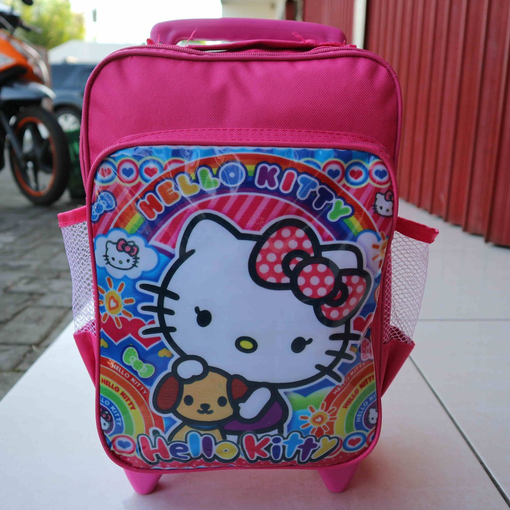 Tas Ransel Gendong Dorong Anak Kecil Hello Kitty Pink Lucu Mungil Unyu