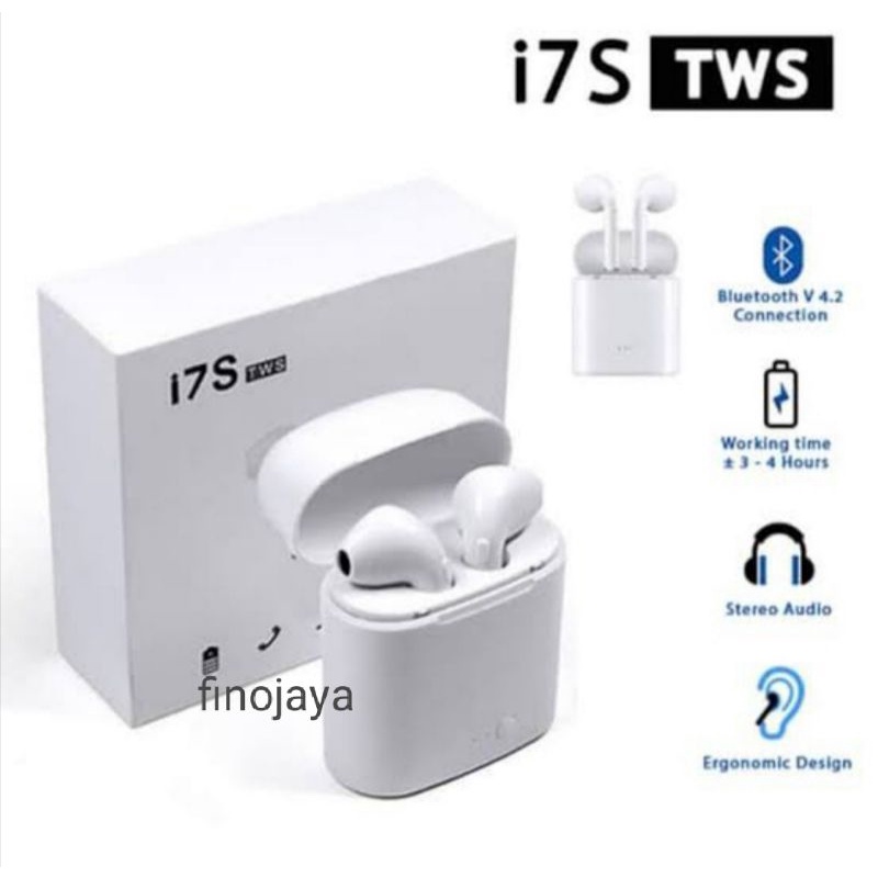 Handset Earphone Bluetooth i7 TWS Handfree Hf Mic Wireless  Android i7s TWS