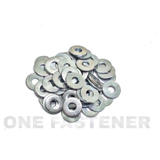 Ring PLAT M6 PUTIH 100 pc washer plat 6mm mili galvaniz baut 10