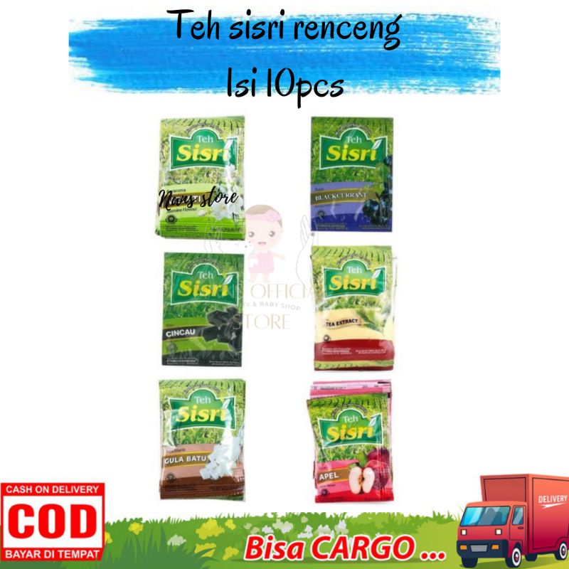 

Teh Sisri Renceng Isi 10pcs / Minuman Teh sisri 500an / Minuman Serbuk Teh sisri Gula Batu / Teh sisri Apel / Minuman serbuk gula asli / Teh sisri 500 an / Jajan renceng