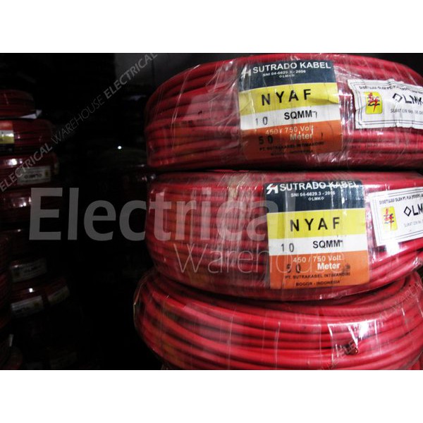 Kabel Listrik Serabut NYAF 1x10mm2 SUTRADO  ( 10 mm 10mm 10mm2 1x10mm 1x10 mm2 )