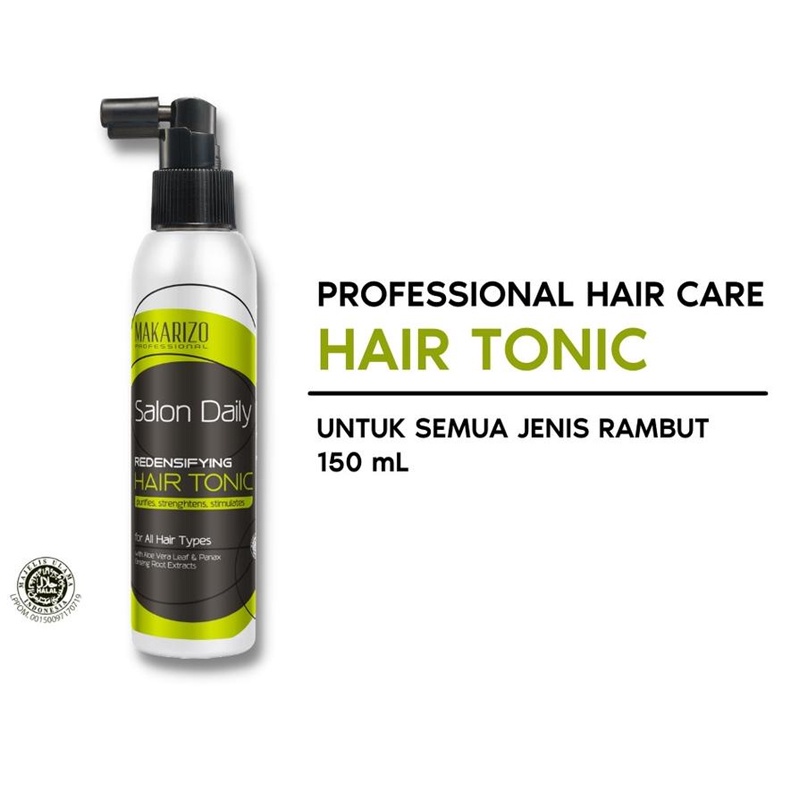 Makarizo Salon Daily Redensifying Hair Tonic Atasi Kerontokan dan Ketombe - 150ml